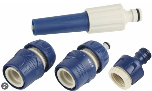 Комплект для полива (наконечник, штуцер, коннектор, коннектор с аквастопом)GAKP12-095 GREEN APPLE ЕС