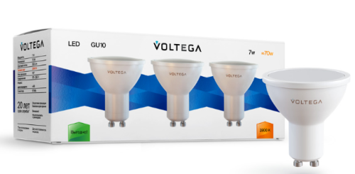 Светодиодная лампа Simple  MR16 7W 2800K 110° GU10 (7172) 3шт.