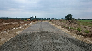 Строительство подъездных дорог п. Нивенское