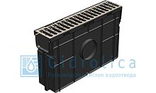 Комплект Gidrolica Light:пескоуловитель для пластиковых лотков  с решеткой стальной оц. кл.А15