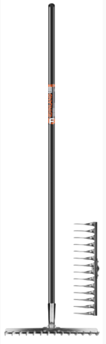 Грабли с нержавеющим покрытием 14 зубьев с черенком Finland (0531)