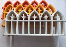 Декоративное ограждение "КОВАНЫЙ ЦВЕТОК" белый