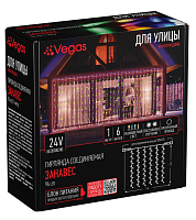 Гирлянда "Занавес" 96 разноцветных LED , 6 нитей, 1*2 арт. 55093