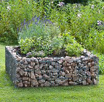 Клумба-габион-1,1х1,1х0,5-С50х50-3,8-Ц