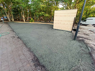 Установка системы автополива и озеленение 5000 М2