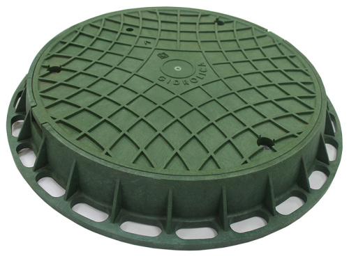 Люк канализационный Gidrolica Garden - пластиковый тип Л зеленый
