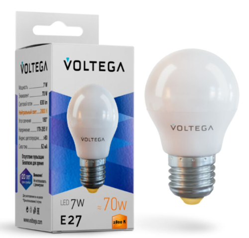 Светодиодная лампа Simple  Globe 7W 2800K E27 (7052)